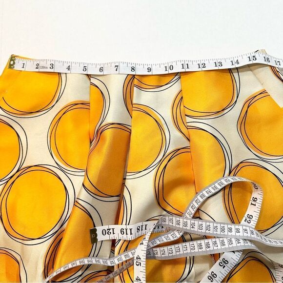 Lane Bryant A-Line Skirt Goldenrod Circle Mod Print Size 14 - Picture 9 of 10